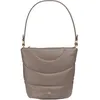 Image de DUDU Sac d'épaule Femme avec bandoulière matelassée en Cuir Nappa, Grand Sac avec Fermeture éclair et Double bandoulière, Design élégant Rose Noir
