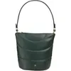 Image de DUDU Sac d'épaule Femme avec bandoulière matelassée en Cuir Nappa, Grand Sac avec Fermeture éclair et Double bandoulière, Design élégant Mangrove