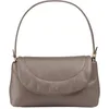 Image de DUDU Sac Femme en Cuir Souple, Sac d'épaule matelassé, Sac à Main Matelassé avec Bandoulière Amovible et Rabat Taupe