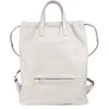 Image de DUDU Sac à Dos de Rangement pour Femme en Cuir Souple, Sac à Dos avec Cordon de Serrage et Bouton magnétique, Double poignée, Sac à Dos Simple et élégant Perla
