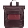 Image de DUDU Sac à Dos pour Homme et Femme, Sac à Dos Souple Casual en Cuir véritable avec Fermeture éclair, Grand Sac à Dos coloré pour Le Travail et Les Loisirs Burgundy foncé