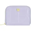 Image de DUDU Portamonete Uomo Donna Piccolo Tascabile in Pelle Stampata Con Cerniera, sac Porta Tessere - Portafoglio Piccolo Compatto Lilac_Orange, Lilac_orange, 8,30