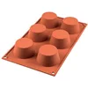 Image de silikomart | SF0023 Moule en Silicone pour MUFFIN Monoportions, anti-adhérent, 6 cavités, Lot de 1 Moule à gâteau, Ø 69 h 35 mm, Made in Italy