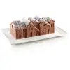 Image de Moule à bûche 3D en silicone village enneigé Silikomart