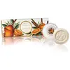 Image de Cannelle et Orange Savon, Boîte de 3 Savonnettes Rondes de 100 g, Savon de Fiorentino Italienne, Avec Décoratif Gravé