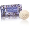 Image de Savon à la Lavande, boîte de 6 savonnette rond de 50g, Savon invité de Fiorentino italienne avec décoratif gravé