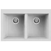 Image de ELLECI LGQ35068 QUADRA 350 Évier de Cuisine encastré en GRANITEK, Bianco