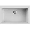 Image de ELLECI LGQ13068 QUADRA 130 Évier de Cuisine encastré en GRANITEK, Bianco