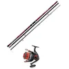 Image de Lineaeffe - Combo Red Devil - Kit de Surf Casting - Pour les pêcheurs de chaque niveau - Avec canne en fibre de carbone - Moulinet assemblé - Mesures 4,20 m - Puissance de lancement 120-250 gr