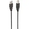 Image de Ewent Câble USB 2.0 type A mâle vers type B femelle Double blindage 28 AWG en cuivre Vitesse de transfert jusqu'à 480 Mbps Noir noir Noir 1.00 m