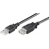 Image de Ewent Câble USB 2.0 Type A/mâle vers A/Femelle, Double Blindage AWG 28 en cuivre, taux de Transfert jusqu'à 480 Mbit, 3 m, Noir [Italie]