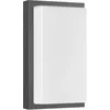 Image de LCD Applique murale 75 W 1 x E27 Graphite en acier inoxydable et verre opale
