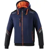 Image de sparco Sweat à Capuche Marque Modèle Sweat avec Fermeture éclair et Capuche TW Taille L Bleu Marine/Orange