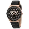 Image de Maserati Montre Homme, Collection Stile, Quartz, Chronographe, en Acier, PVD Or Rose, Cuir Naturel - R8871642001
