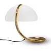 Image de Martinelli Luce SERPENTE - Lampe à poser Blanc/Or H45cm - Lampe à poser designé par Elio Martinelli