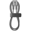 Image de Puro - Cable de Liaison tressé, réversible USB Type-C 2.0 vers USB Type-C 2.0, livré avec Porte Cable - Gris