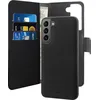 Image de Puro Book Case, 2 en 1; Couverture Amovible; en éco-Cuir Compatible avec Samsung S22 + Fermeture magnétique; 3 Pochettes Noires pour Cartes