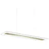 Image de Linea Light Suspension LED Antille verre rectangulaire dorée