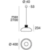 Image de Suspension LED Stilnovo Trepiù, blanc/noir, Ø 40 cm