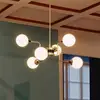 Image de Suspension Stilnovo Galassia, couleur or, longueur 91 cm