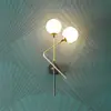 Image de Applique murale Stilnovo Galassia, couleur or, 2 lampes, en haut/à gauche