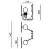 Image de Applique murale Stilnovo Bugia LED à 2 lampes, noire