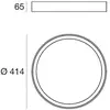 Image de Linea Light Plafonnier LED Tara R, Ø 41,4 cm, noir, aluminium, 3.000 K