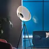 Image de Lampadaire LED Stilnovo Demi Moon, noir, hauteur 196 cm