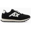 Image de Armani Exchange Baskets latérales avec Logo géométrique pour Homme - Noir + Blanc cassé - Taille 44 EU, Black Off White, 44 EU