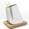 Image de LISA Luxury IS an Attitude Plus Porte-brochettes Gran Sasso, Bois de hêtre et Acier Inoxydable, L