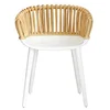 Image de Magis Fauteuil Cyborg, Couleurs variées, Plastique, Glossy White/Natural Wicker, 52x56x75 cm
