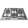 Image de Hotpoint - PCN641TIXHA Plaque Gaz 4 Foyers - Encastrable, Grilles Fonte, Brûleur Triple Couronne - Sécurité Anti-Flamme, Allumage Direct - H 3,9 x L 60 x P 51 cm