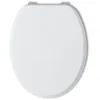 Image de Kiamami Valentina - Abattant WC universel en bois laqué blanc brillant