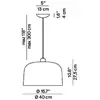 Image de Suspension Luceplan Zile rouge brique mat, Ø 40 cm