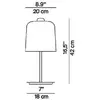 Image de Luceplan Zile lampe à poser blanc mat, H42 cm