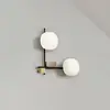 Image de miloox by Sforzin Applique murale Lingotto, à 2 lampes, blanc/or/noir, verre