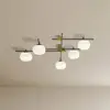 Image de miloox by Sforzin Applique murale Lingotto, à 5 lampes, blanc/or/noir, verre