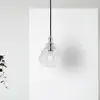 Image de miloox by Sforzin Suspension Adone, transparent, verre, Ø 19 cm, à 1 lampe