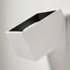 Image de TECNICO by Sforzin Applique murale Nasso, blanc/noir, angulaire, 12 cm, plâtre, GX53