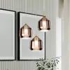 Image de miloox by Sforzin Suspension X-Ray cuivrée/dorée 3 lampes rondes verre