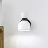 Image de miloox by Sforzin Applique murale Fifty, noir, verre opalin blanc, orientable