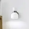 Image de miloox by Sforzin Applique murale Fifty, couleur acier, verre opalin blanc, orientable
