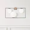 Image de miloox by Sforzin Applique murale Buble, couleur acier, à 3 lampes, verre