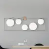 Image de miloox by Sforzin Applique murale Buble, couleur acier, à 5 lampes, verre