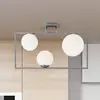 Image de miloox by Sforzin Plafonnier Buble, couleur acier, à 3 lampes, verre