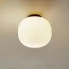 Image de miloox by Sforzin Plafonnier Bombo en verre opale Ø 19 cm