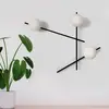 Image de Sforzin Applique Mikado, verre opale, à trois lampes