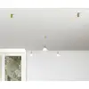 Image de miloox by Sforzin Suspension Aladino, 3 lampes, clair/doré, verre, décentré