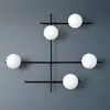 Image de Sforzin Applique Mikado, verre opale, à cinq lampes