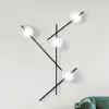 Image de miloox by Sforzin Applique Mikado, transparente/givrée, à 4 lampes